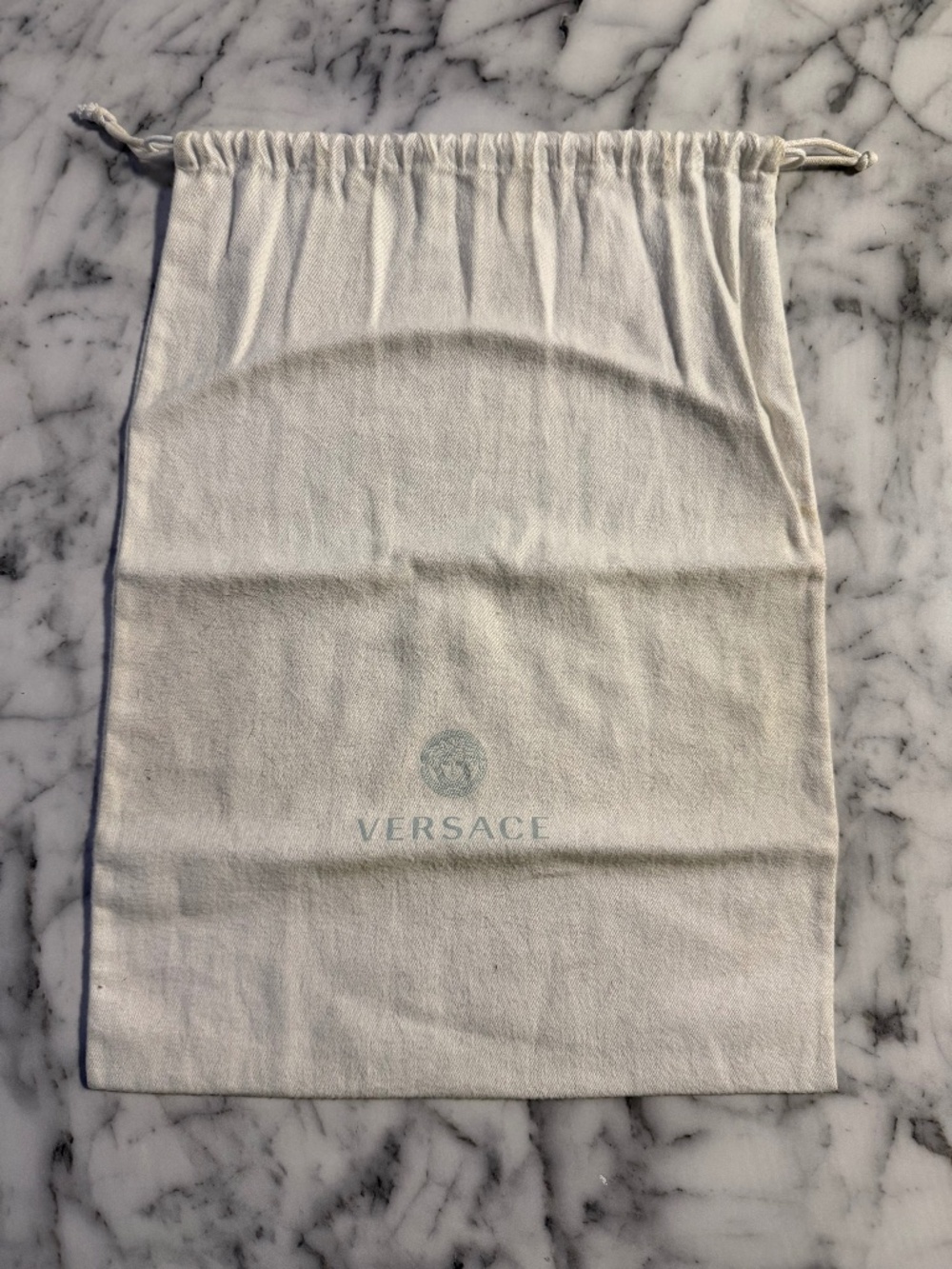 Versace White Drawstring Dust Bag